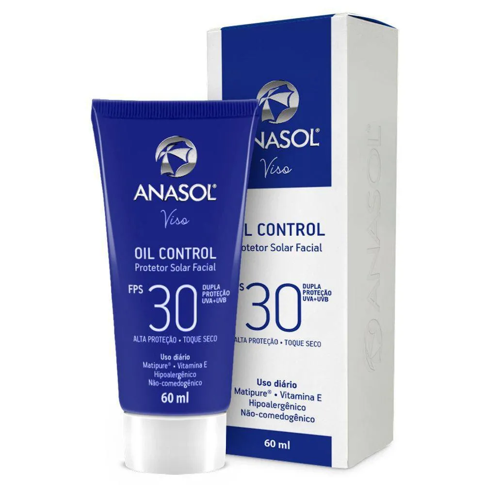 Protetor Solar Facial Oil Control Anasol Fps 30 60g