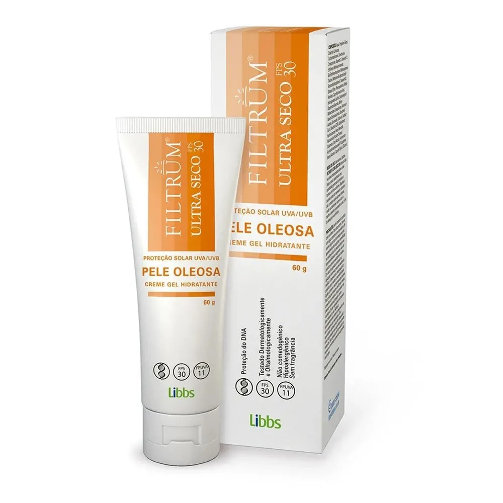 Protetor Solar Facial Filtrum Ultra Seco FPS 30 Gel 60g