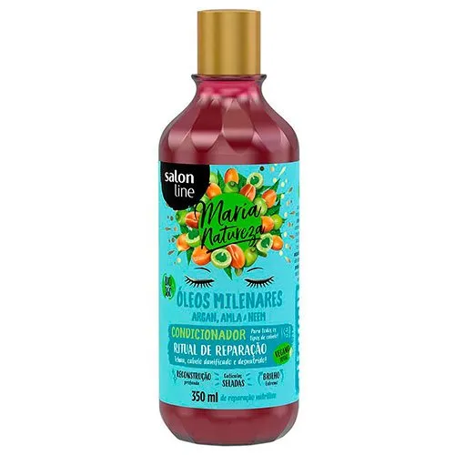 Condicionador Salon Line Maria Natureza Óleos Milenares Ritual Reparação 350ml