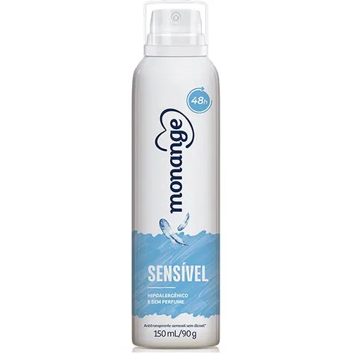 Desodorante Monange Aerosol Sensível Sem Perfume com 90g