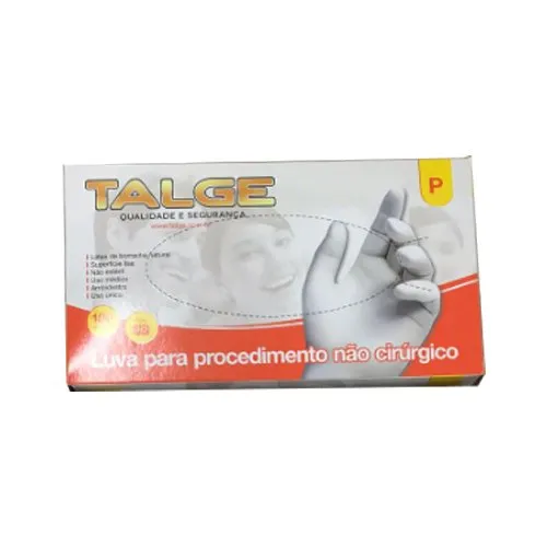 Luva de Procedimento Não Cirúrgicos Látex P Talge com 100 unidades