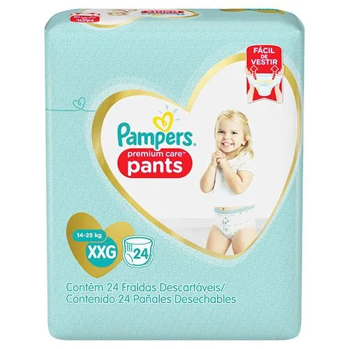 Fralda Pampers Pants Premium Care Tamanho XXG 24 Unidades