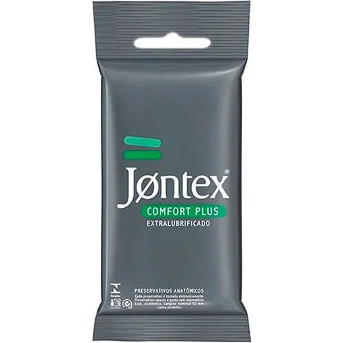 Preservativo Lubrificado Jontex Comfort Plus Sachê 6 Unidades
