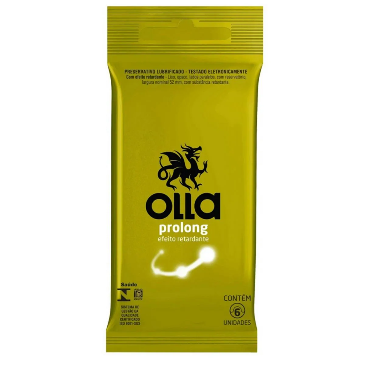 Preservativo Lubrificado Olla Prolong 6 Unidades