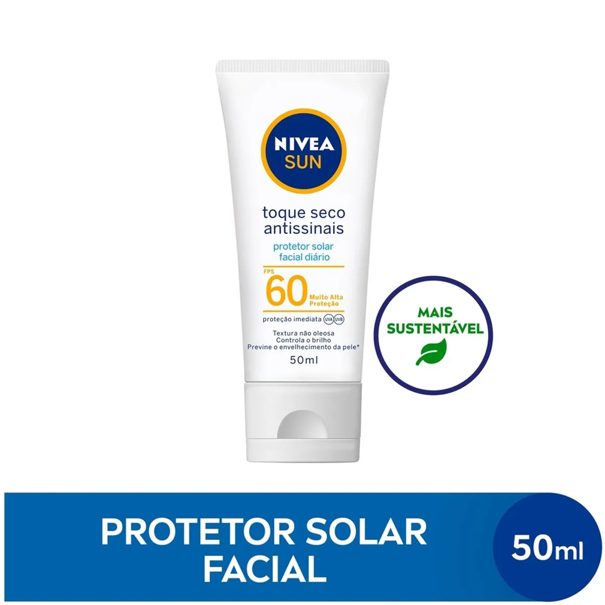 Protetor Solar Nivea Sun Creme Antissinais FPS60 50ml