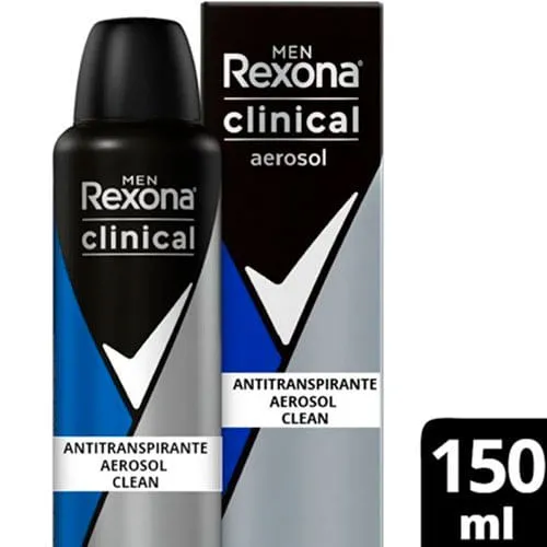 Desodorante Aerosol Clinical Rexona Men Clean 150ml