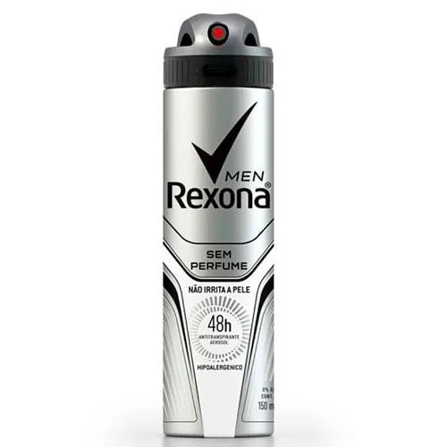 Desodorante Spray Aerosol Masculino Rexona Sem Perfume 150ml