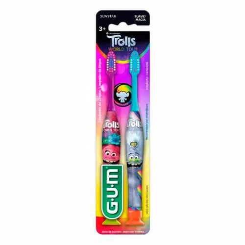 Escova Dental Infantil Gum Trolls 2 Unidades Modelos Sortidos