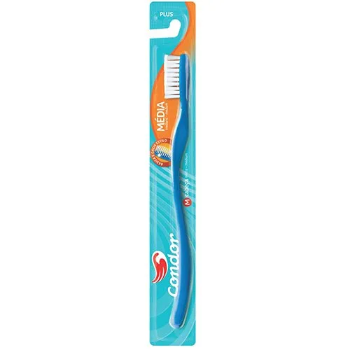 Escova Dental Condor Plus Média Cores Sortidas