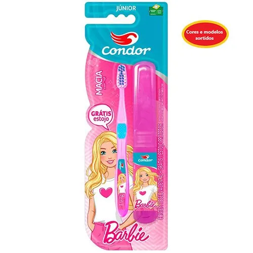 Escova Dental Condor Kids Barbie Júnior Com Capa