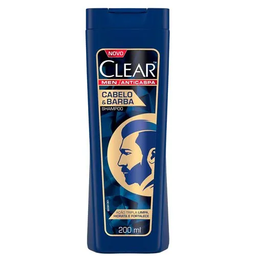 Shampoo Clear Men Anticaspa Cabelo Barba 200ml