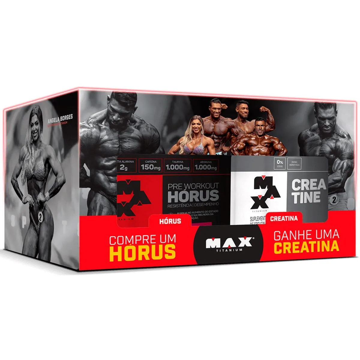 Kit Hórus Max Titanium Frutas Vermelhas 300g + Creatina 100g