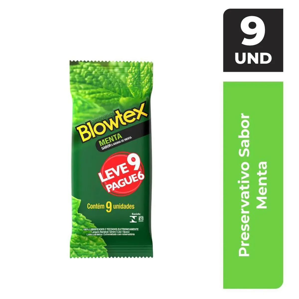Preservativo Browtex Menta Leve 9 Pague 6