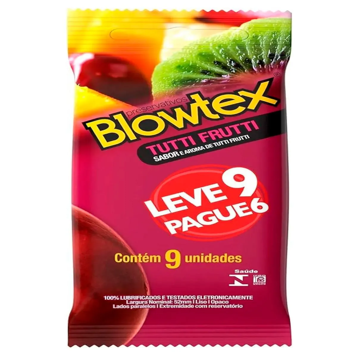 Preservativo Browtex Tutti Frutti Leve 9 Pague 6