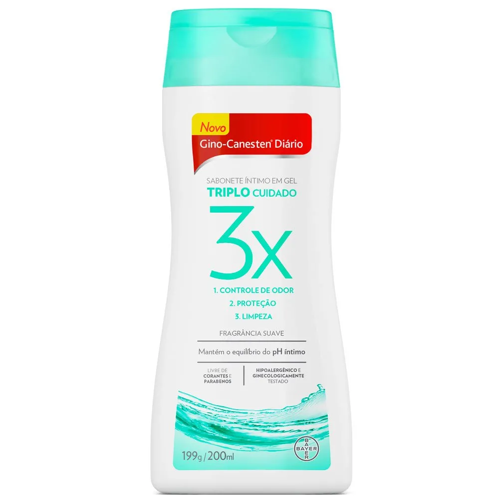 Sabonete Íntimo Gino-Canesten Diário Triplo Cuidado 200ml