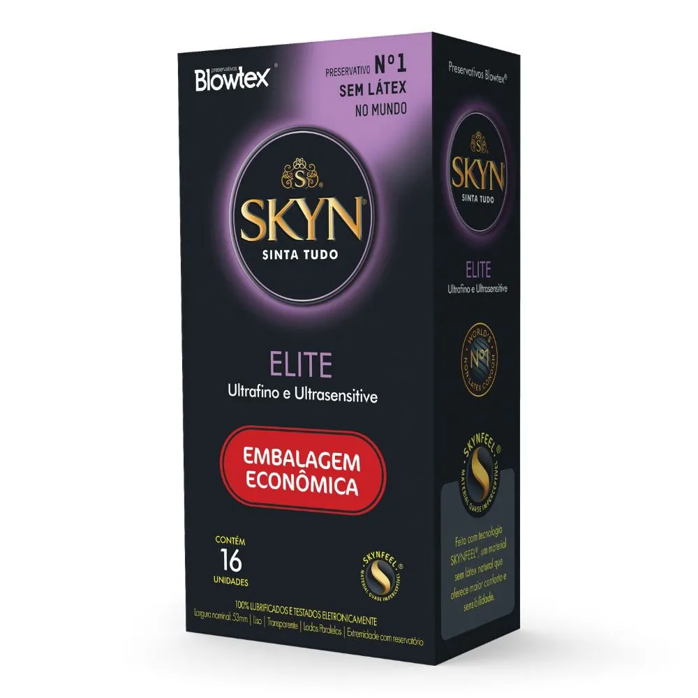 Preservativos Blowtex Skyn Sinta Tudo Elite 16 Unidades