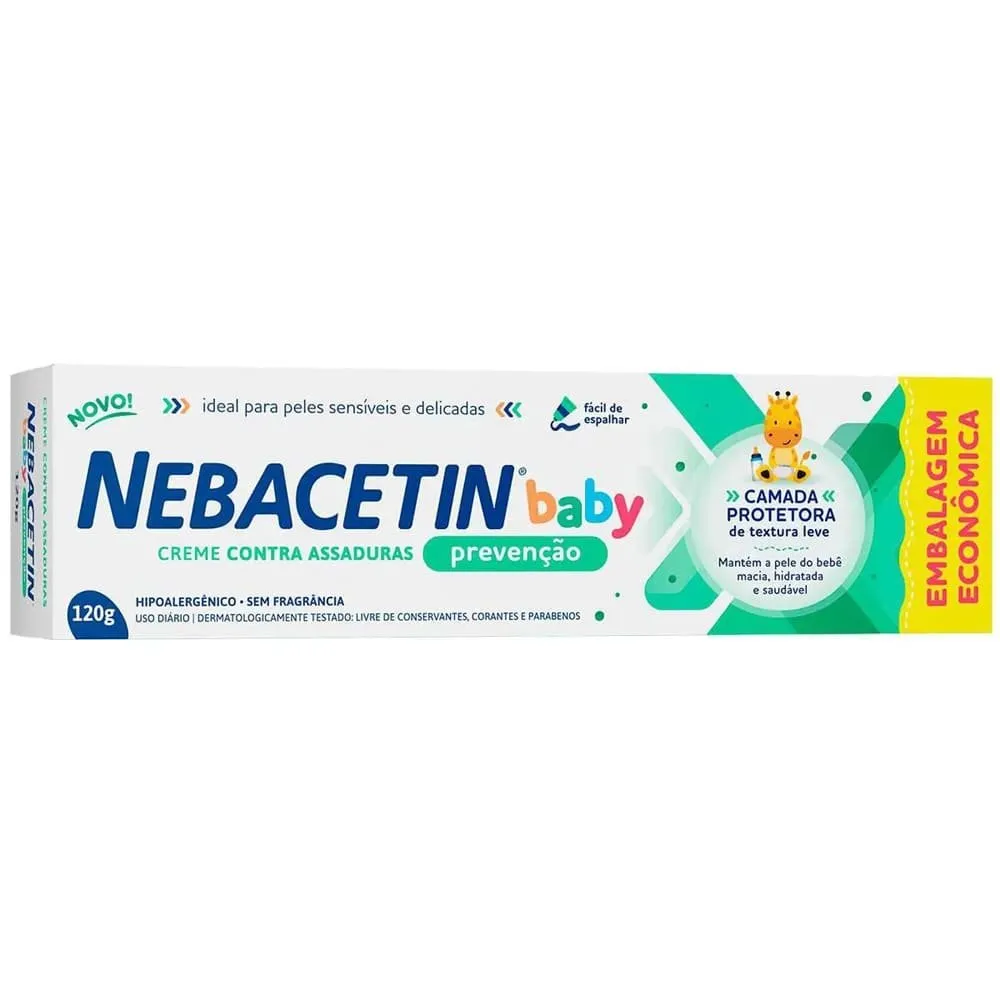 Creme Para Assaduras Nebacetin Baby Prevenção 120g