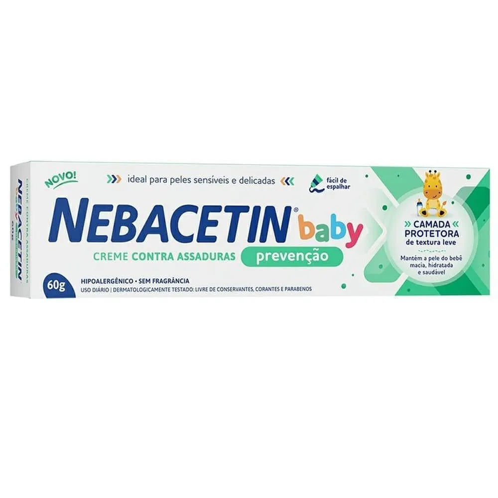 Creme Para Assaduras Nebacetin Baby Prevenção 60g
