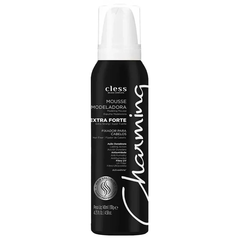 Mousse Modeladora de Cabelos Charming Fixador Extra Forte 140ml