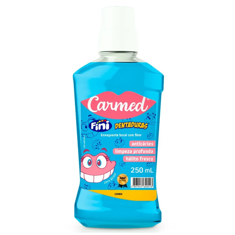 Exaguante Bucal Carmed Fini Dentadura 250ml