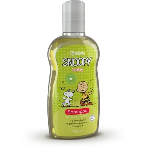 Shampoo Cottonbaby Snoopy Baby Gotas de Camomila 200ml