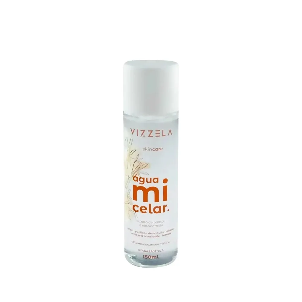 Água Micelar Vizzela Hipoalergênico Extrato De Bambu 150ml