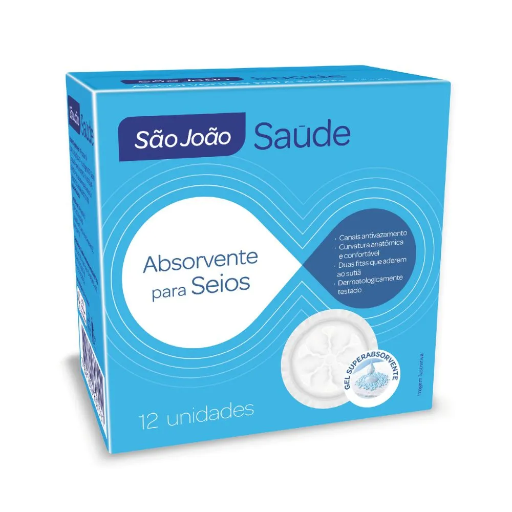 Absorventes para Seios São João Cremer 12 unidades