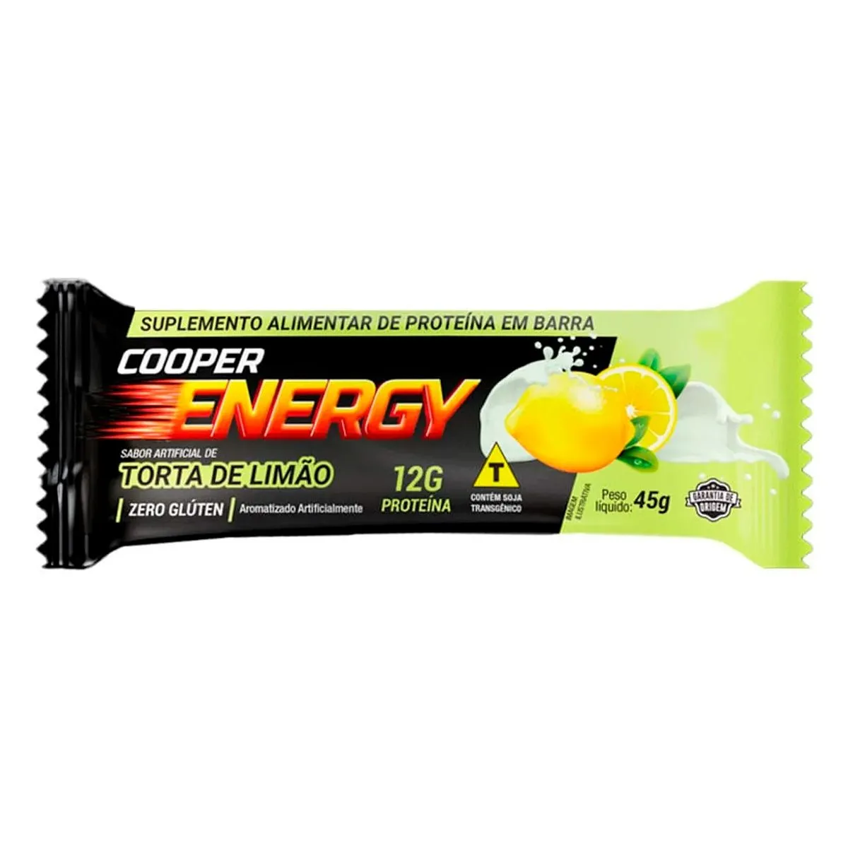 Barra de Proteína Cooper Energy Sabor Torta De Limão Com 45g