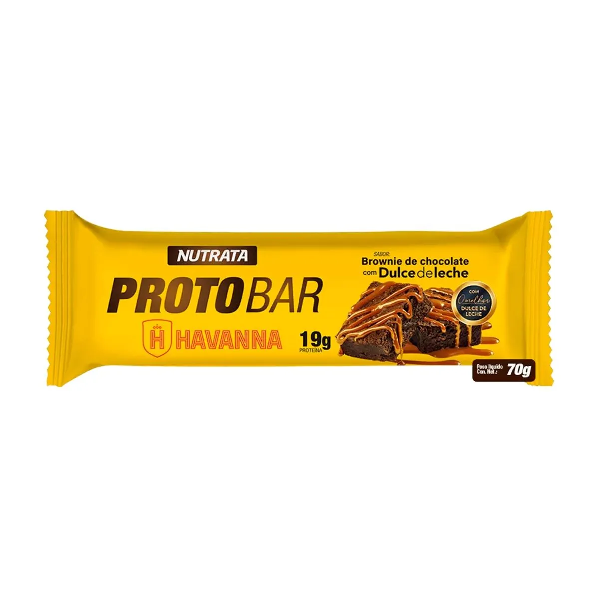 Barra De Proteína Protobar Sabor Brownie de Chocolate com Doce de Leite 70g Nutrata