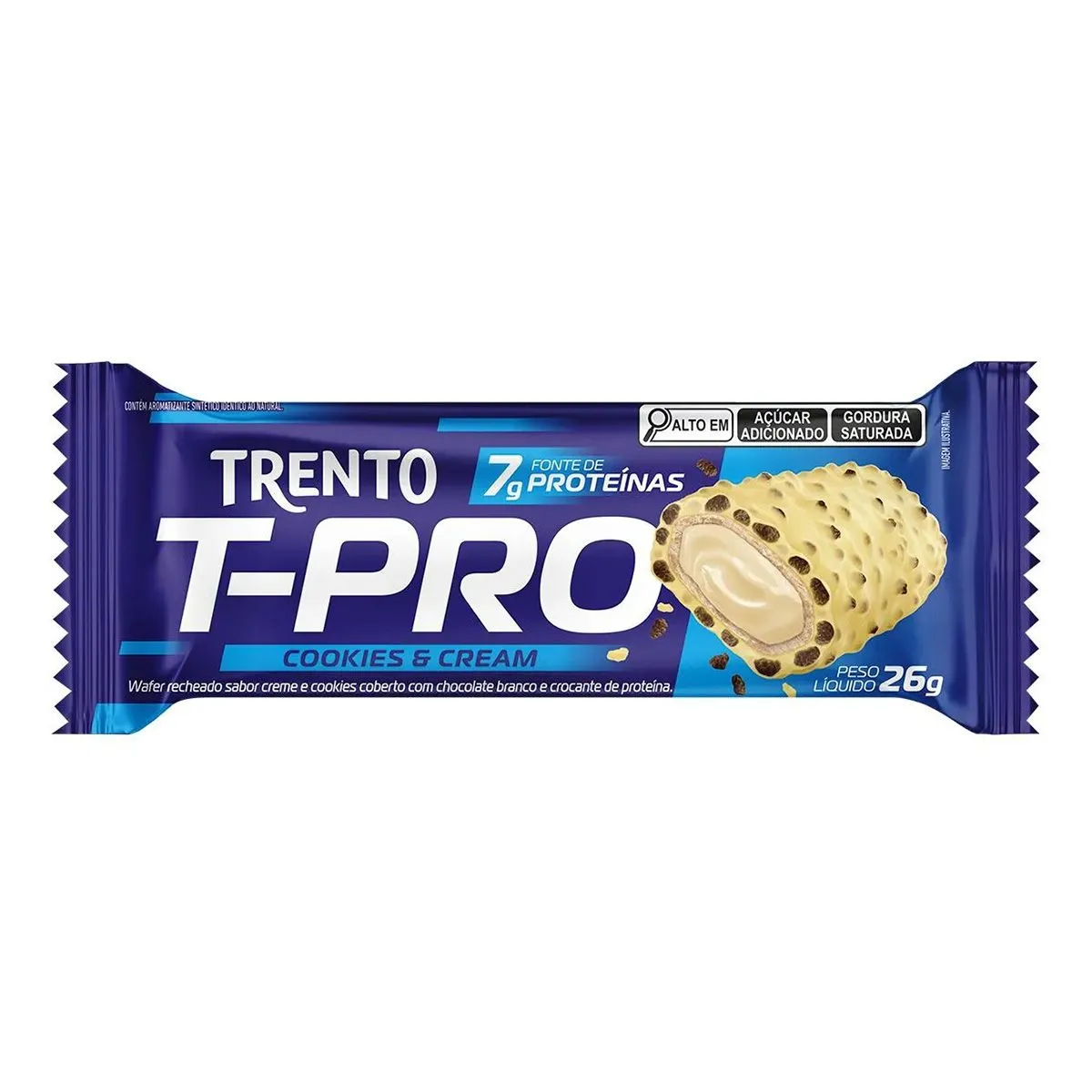 Barra de Proteína Trento T-Pro Cookies E Cream 26g