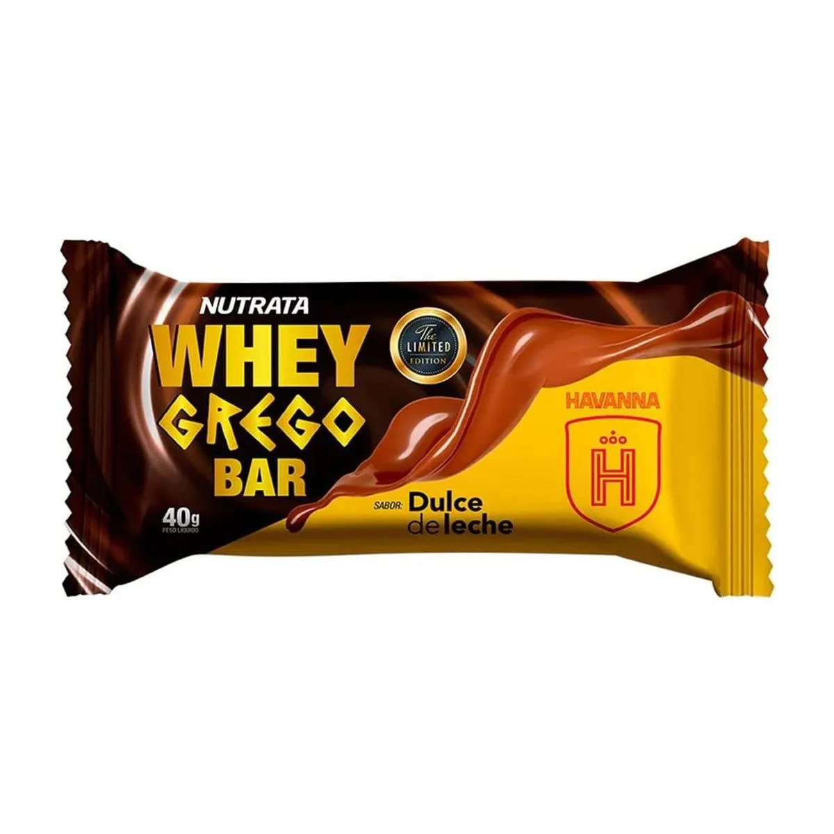 Barra de Proteína Whey Grego Bar Sabor Dulce de Leche Havanna 40G Nutrata