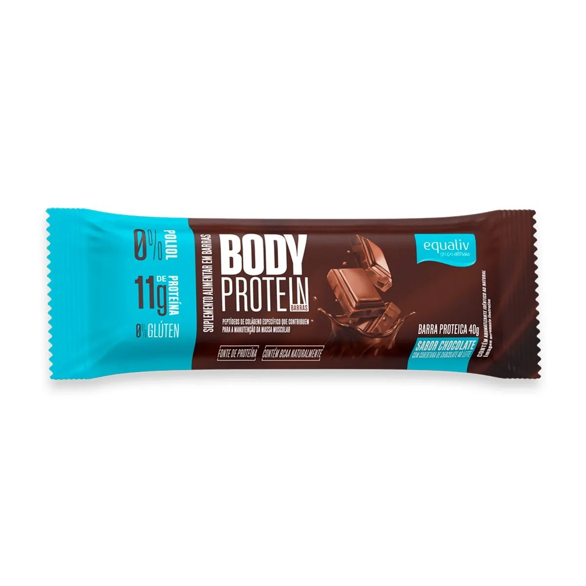 Barra Proteica Body Protein Barras Sabor Chocolate Com 40g Equaliv
