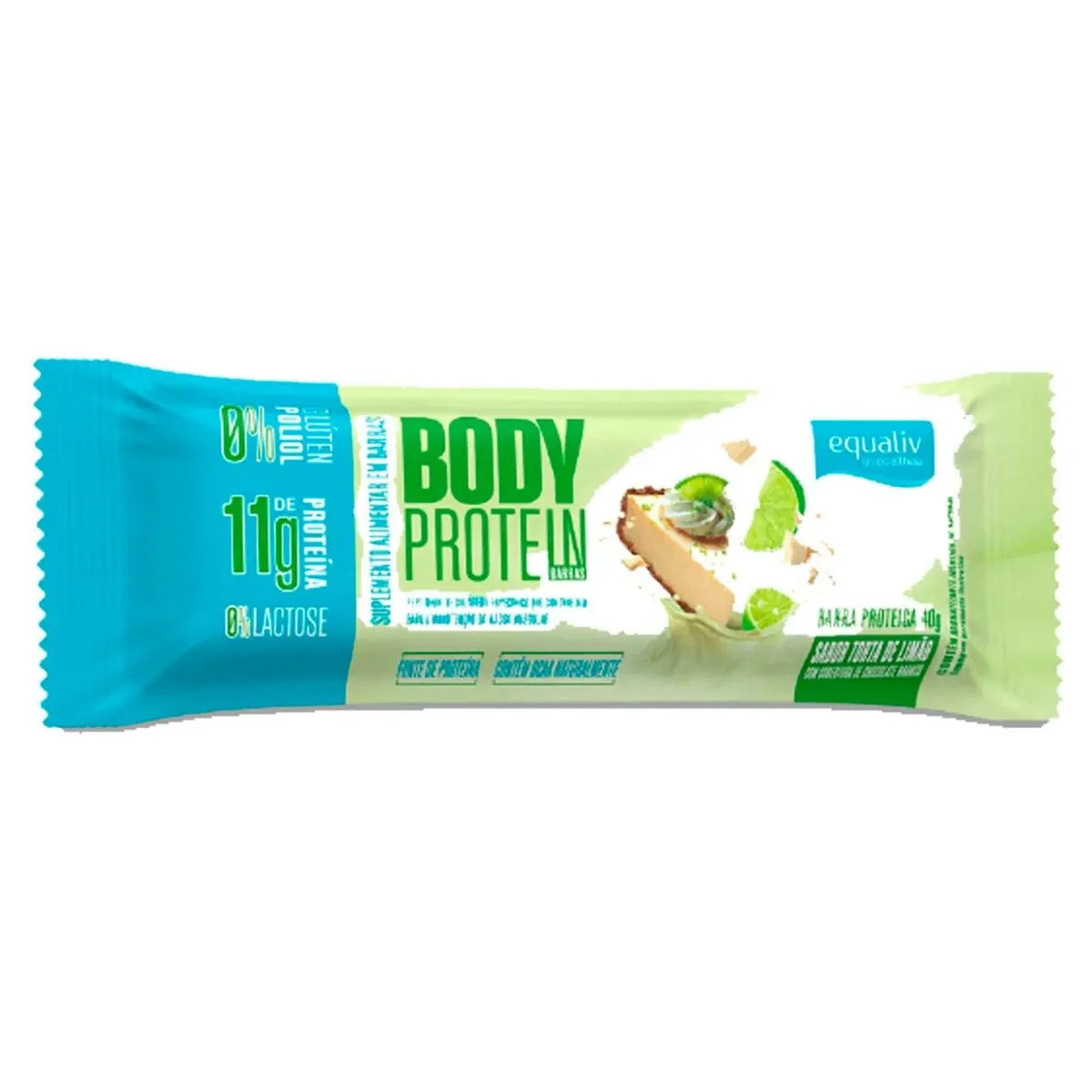 Barra Proteica Body Protein Barras Sabor Torta de Limão Com Cobertura De Chocolate Branco Com 40G Equaliv