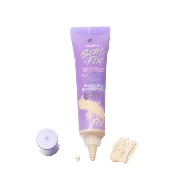 Base Líquida Ruby Rose Stay Fix C01 HB 873-G1