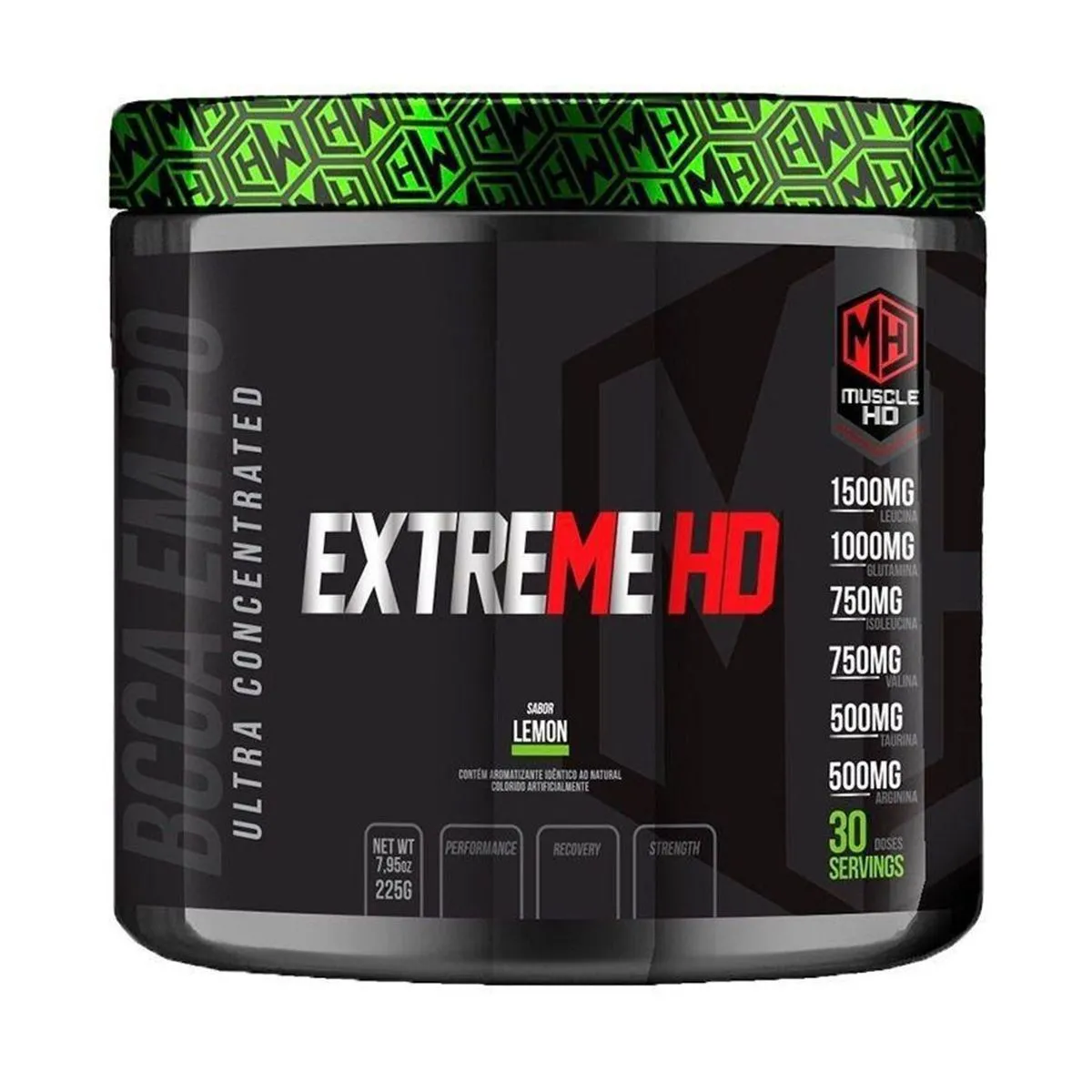 Bcaa Extreme Muscle Hd Limão 225G Muscle Hd