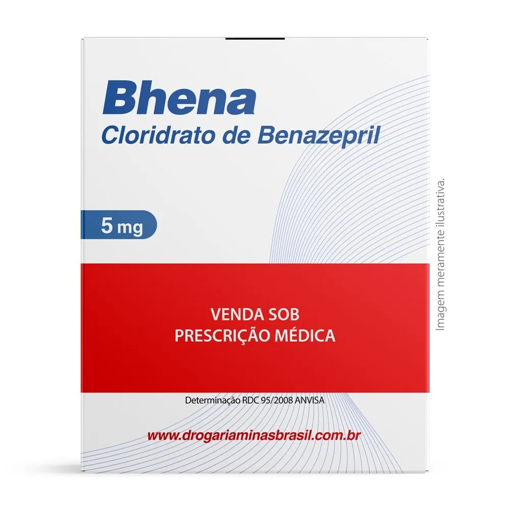 Bhena Cloridrato De Benazepril 5mg Com 90 Comprimidos Biolab