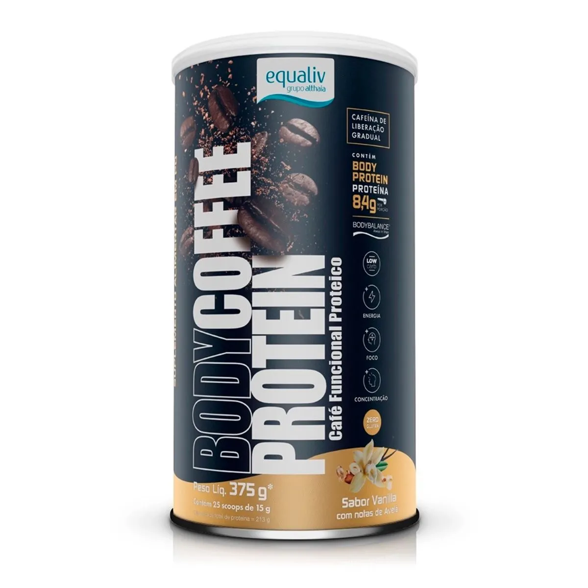 Bodycoffee Protein Café Funcional Sabor Vanilla Com 375g Equaliv