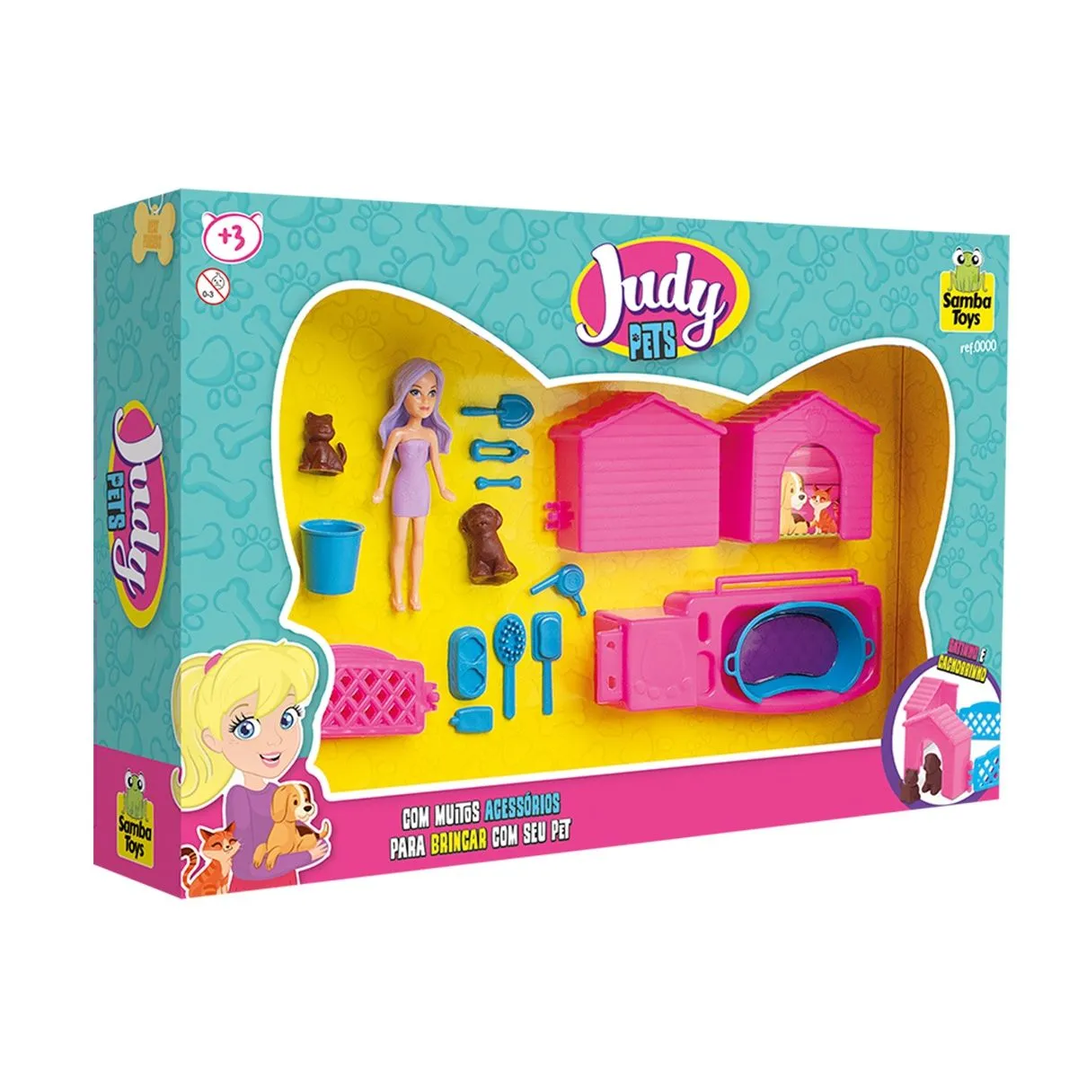 Boneca Judy Pets Com Acessórios Ref: 448 Samba Toys