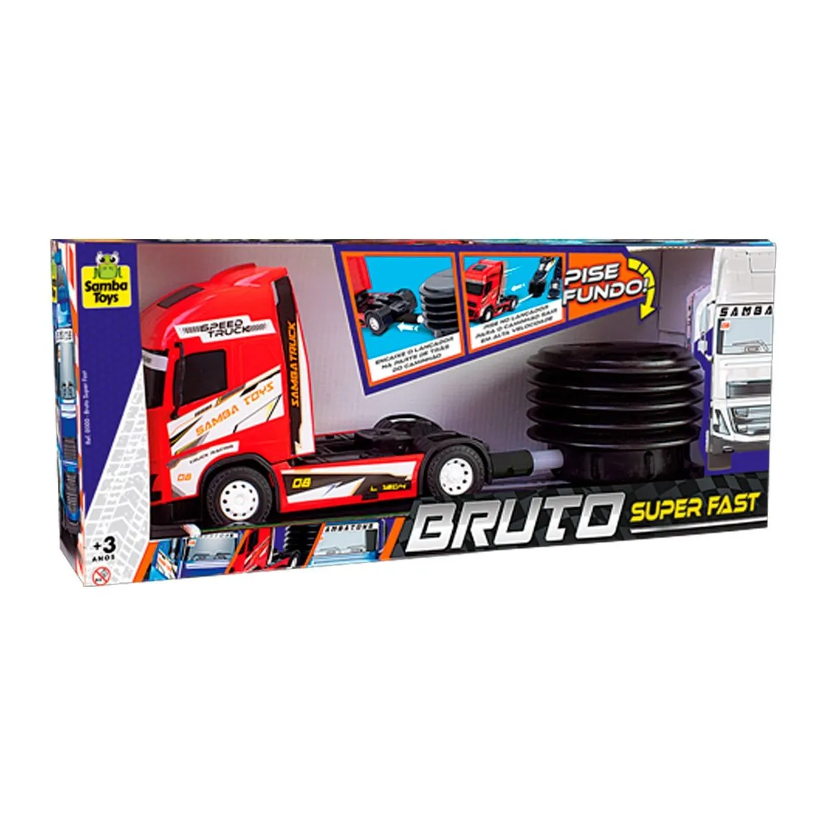 Brinquedo Caminhão Bruto Super Fast Ref:708 Samba Toys
