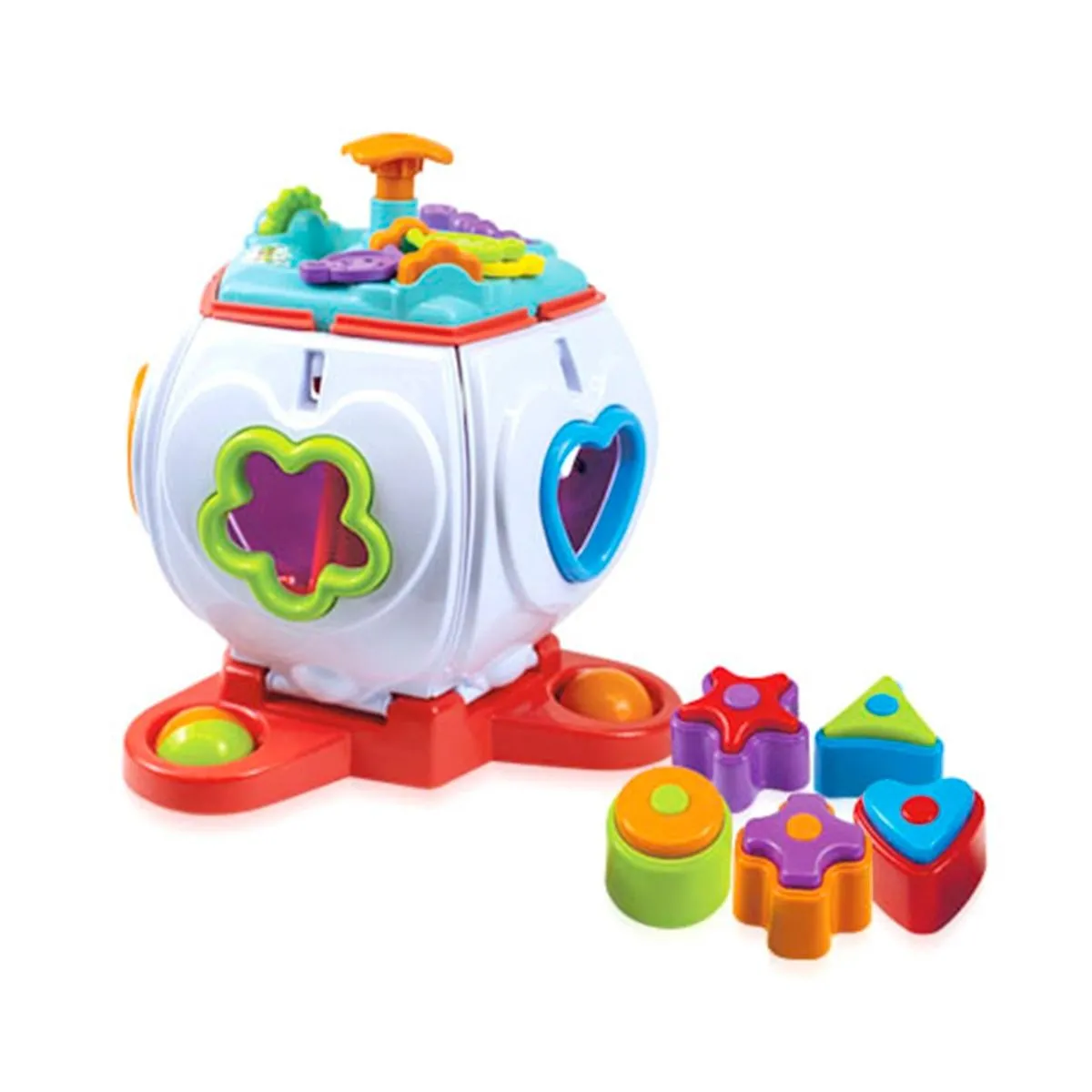 Brinquedo Infantil Pentaformas Branco Com Som Maral