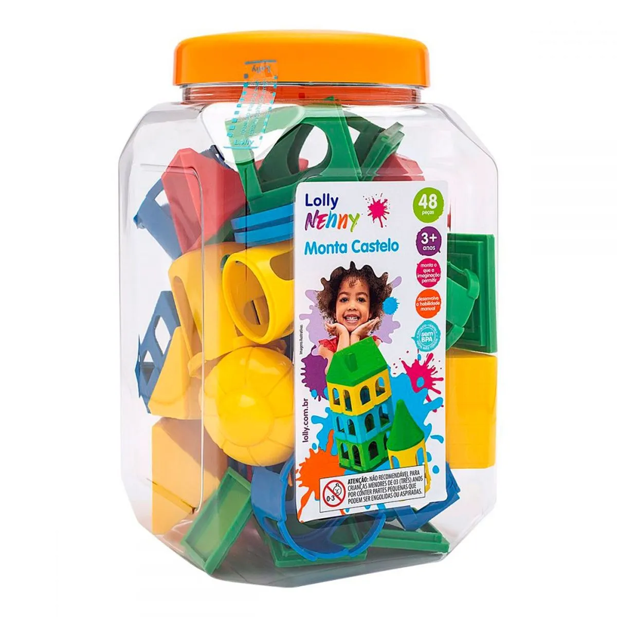 Brinquedo Monta Castelo Com 48 Peças Lolly