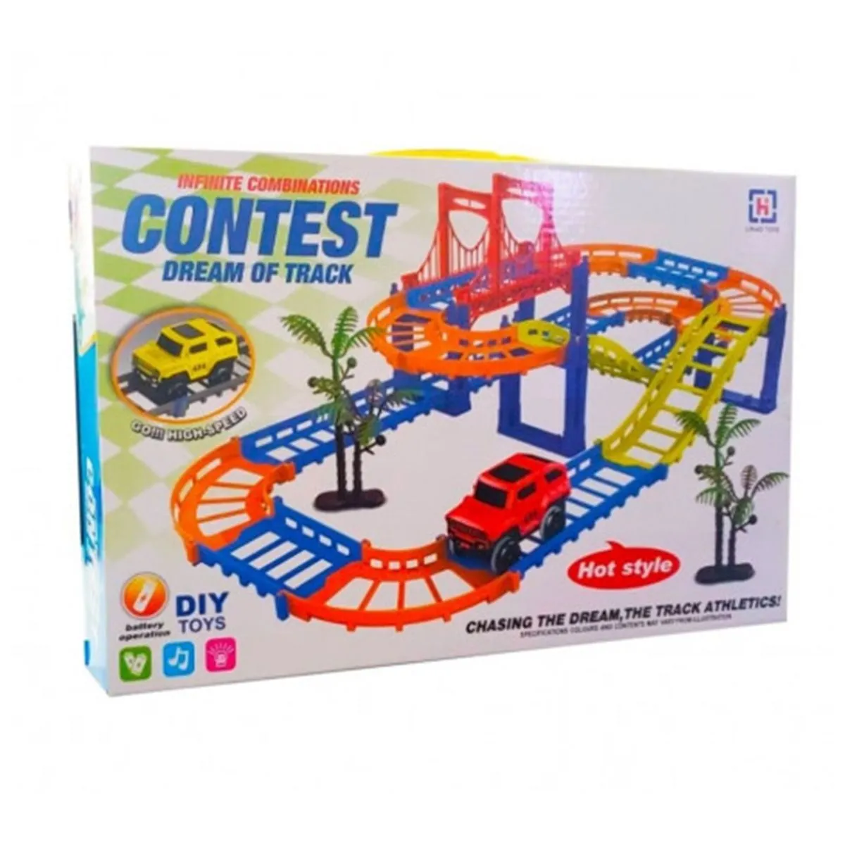 Brinquedo Pista Carrinho Com Acessórios Lihao Toys