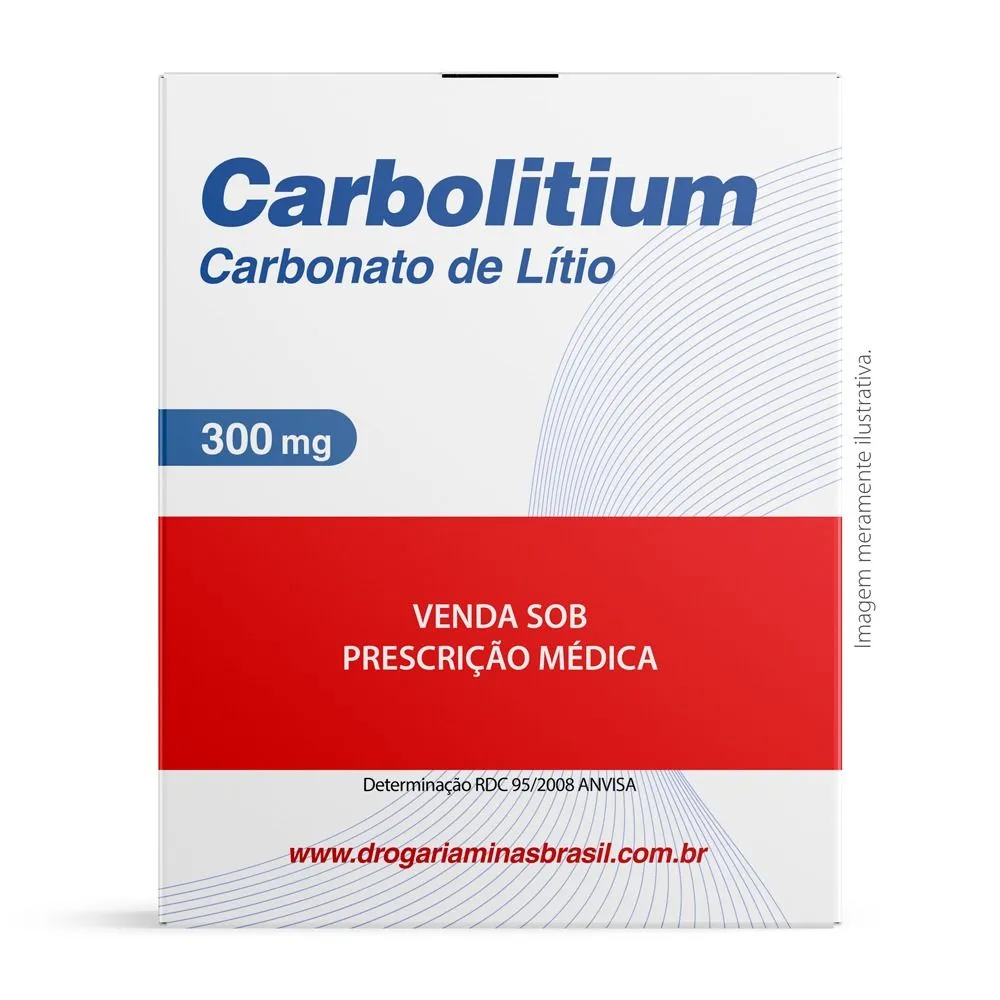 Carbolitium 300mg Com 90 Comprimidos Revestidos Eurofarma