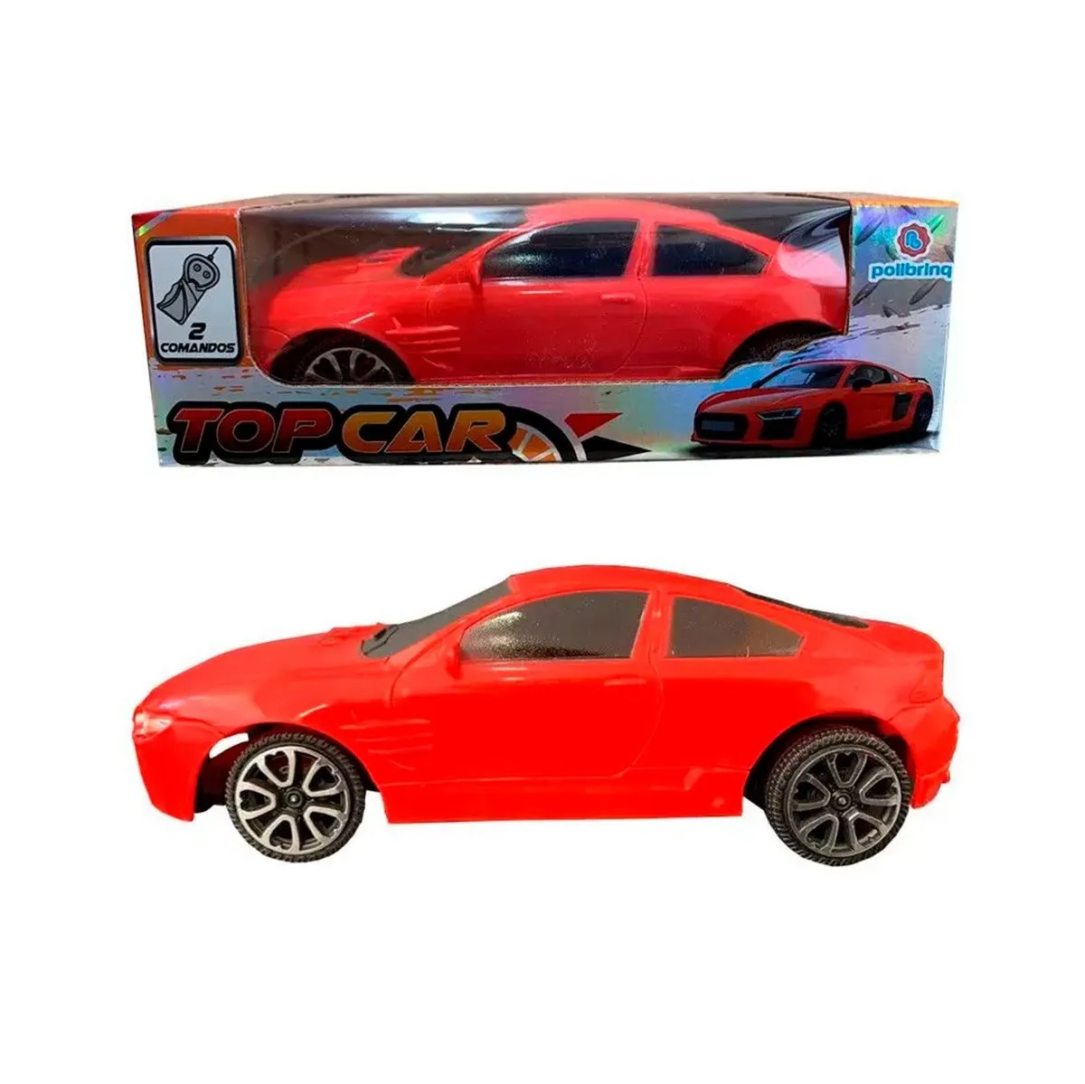 Carrinho de Controle Remoto Com 2 Funções Top Car Polibrinq