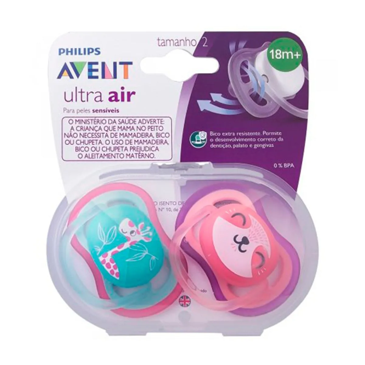 Chupeta Ultra Air Com 2 Unidades Tamanho 2 Philips Avent