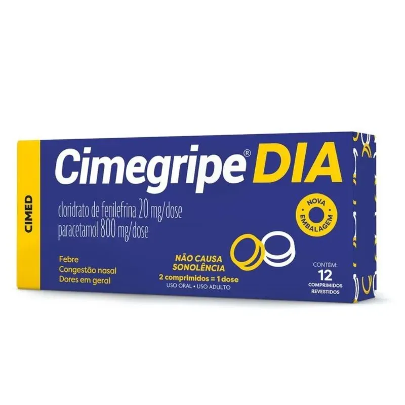 Cimegripe Dia 12 Comprimidos