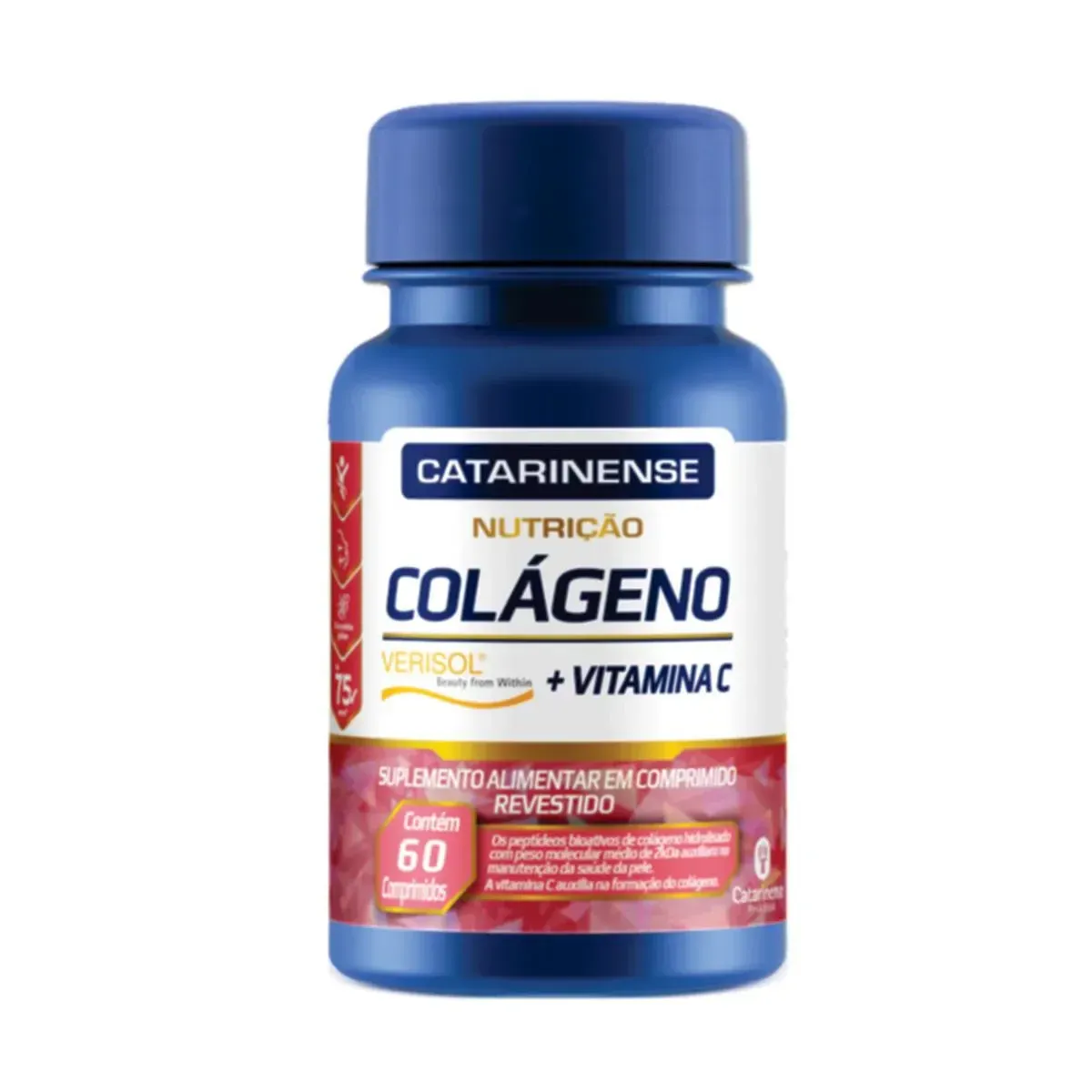 Colágeno Verisol + Vitamina C Catarinense Nutrição 60 comprimidos