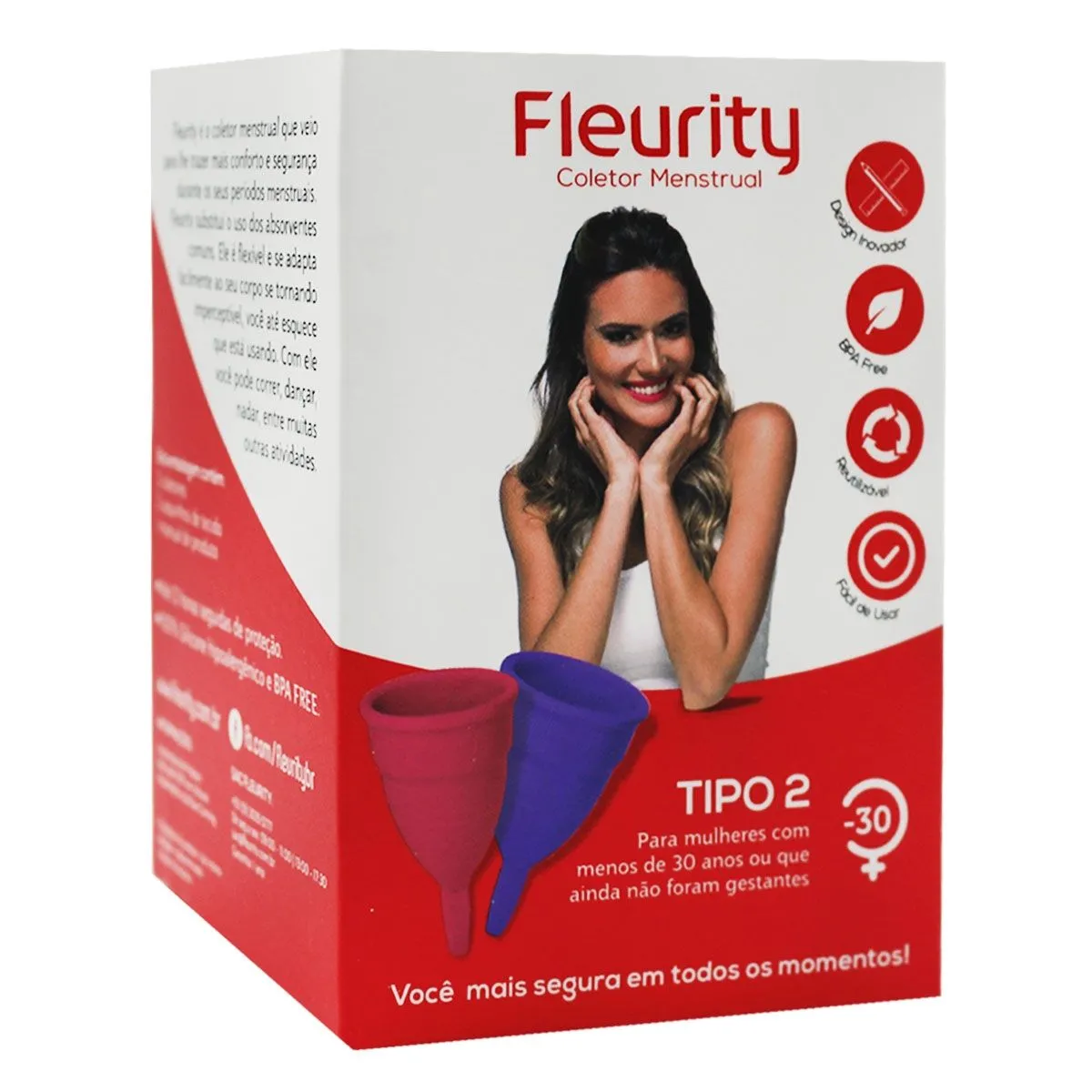 Coletor Menstrual Tipo 2 Com 2 Unidades Fleurity