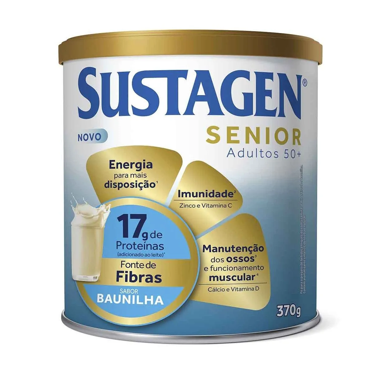 Complemento Alimentar Sustagen Senior Adultos 50 Mais Sabor Baunilha 370g