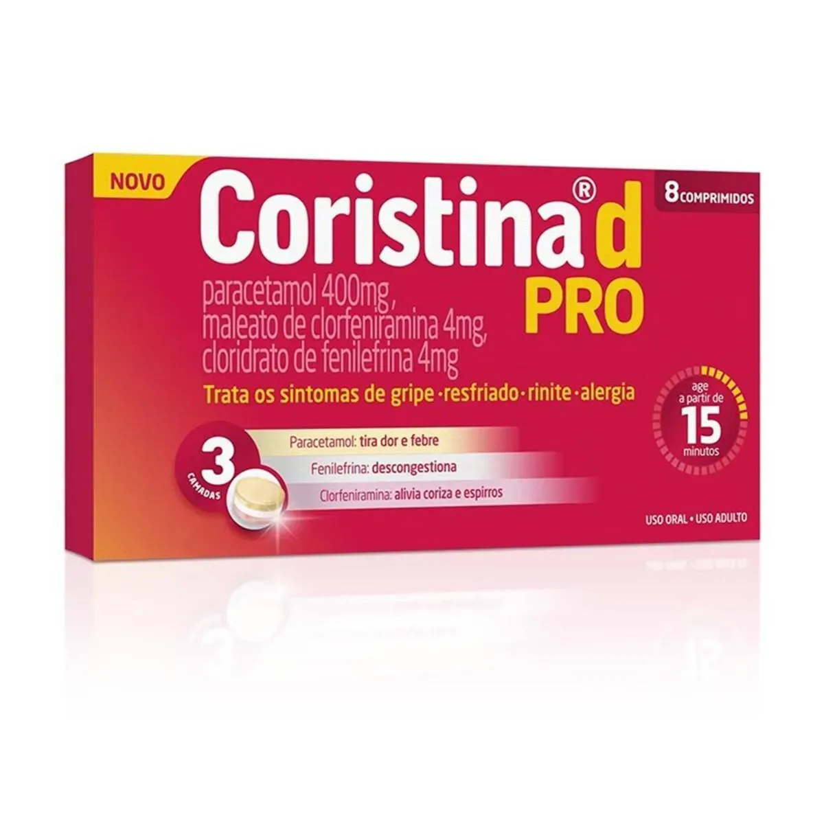 Coristina D Pro Analgésico e Antigripal Hypera 16 Comprimidos